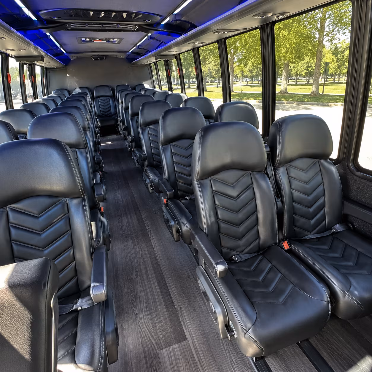 new haven 25 passenger minibus interior