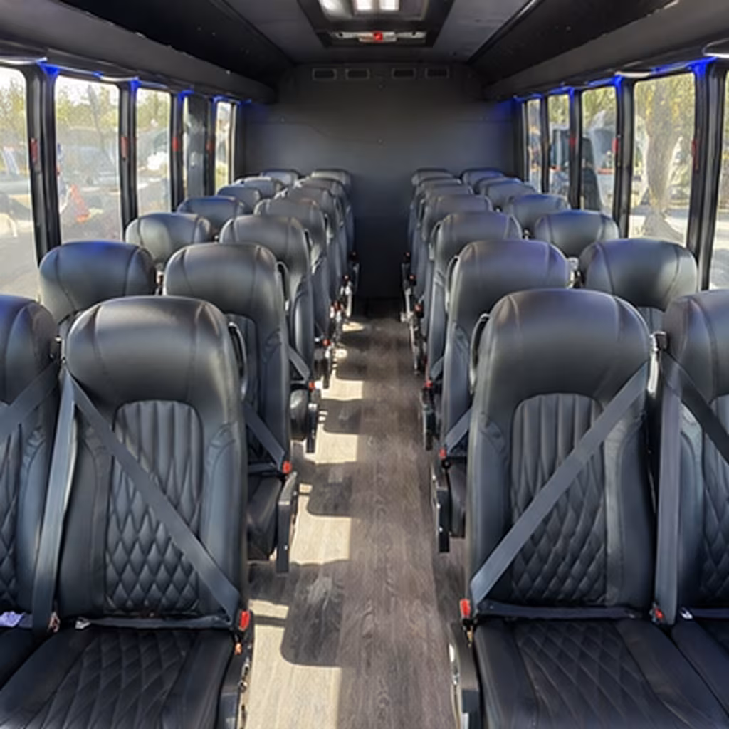 new haven 28 passenger minibus interior