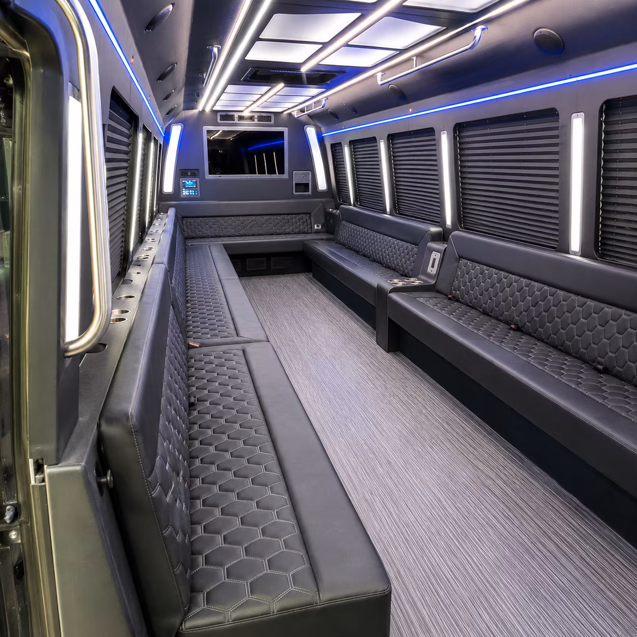 new haven 40 passenger party bus interior