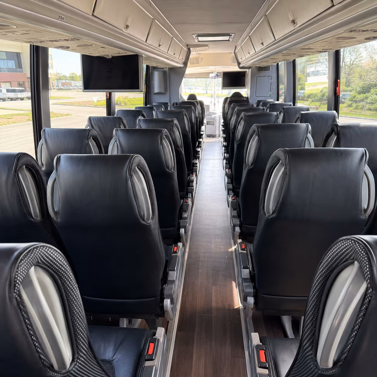 new haven 56 passenger charter bus interior