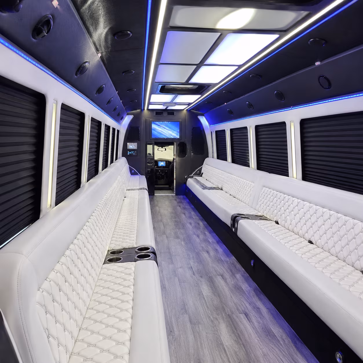 new haven party bus rental interior